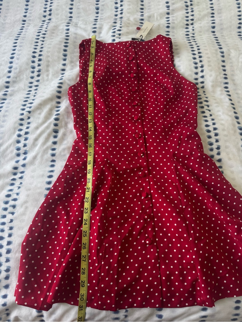 Commense Polka-Dot Sleeveless Tie-Back Dress - Size XS - Picture 14 of 15